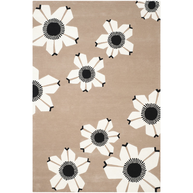 Quandro Alr-Allure Hand Tufted Wool Rug, Rectangle 4' x 6'