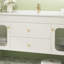 Armoire de salle de bain style français de luxe crème