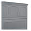 Grand lit escamotable mural avec armoires, gris