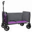 Chariot tout-en-un pliant avec roues larges convertibles avec ouverture latérale, laisse pour chien, siège et rangement, capacité de 220 lb - Mauve-125757419