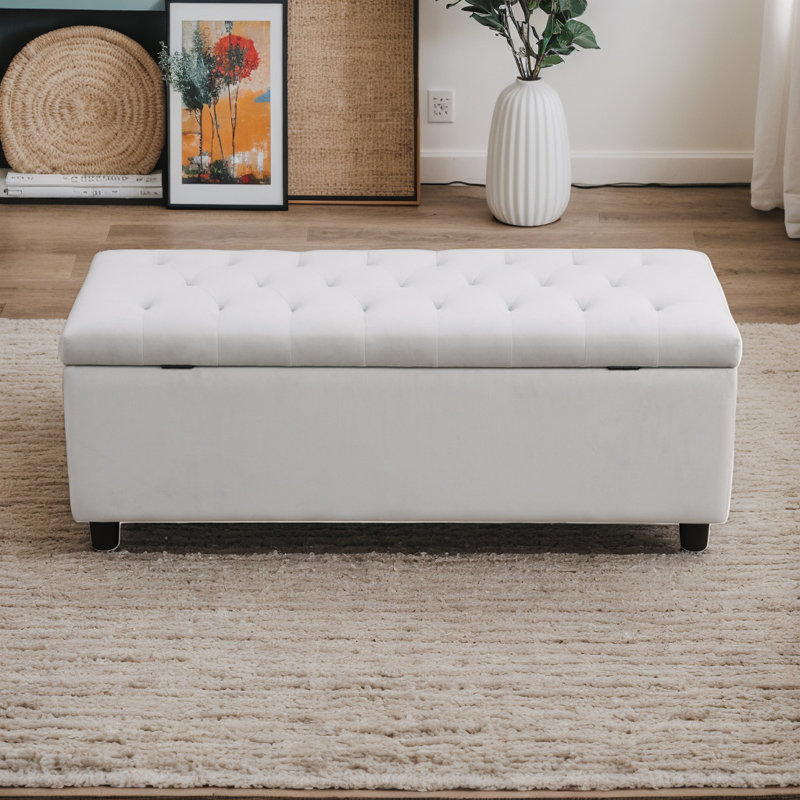 Storage Ottoman Bench Storage Chest End Of Bed Bench Foot Rest With Flipping Lid