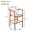 2 tabourets de bar à hauteur de comptoir modernes en bois d'acacia avec dossier et siège à sangles pour patio, piscine et jardin