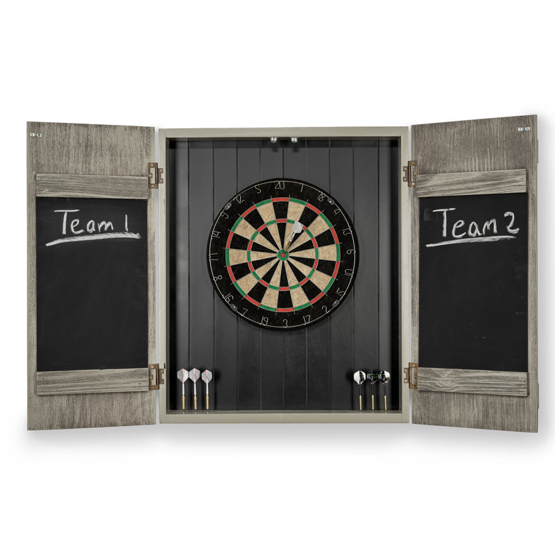 Armoire de jeu de fléchettes Callington, Gris porte de grange