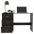 Westbrook Manufactured Wood Writing Desk with Drawers, Modern Computer Desk for Home Office – Wenge