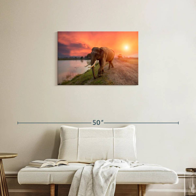 Surin Thailand Elephant, 20" H x 30" W