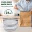 24oz Roud White Base Meal Prep Takeaway Container Pack of 10