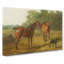 Horses And Hound by Jacques-Laurent Agasse - Wrapped Canvas Painting-61852274