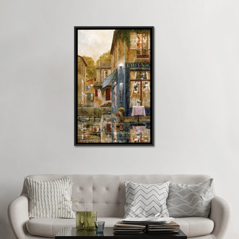 « missing you », reproduction sur toile, Pas de tapis, Toile avec cadre noir, H 26 po x l 18 po x P 1,5 po