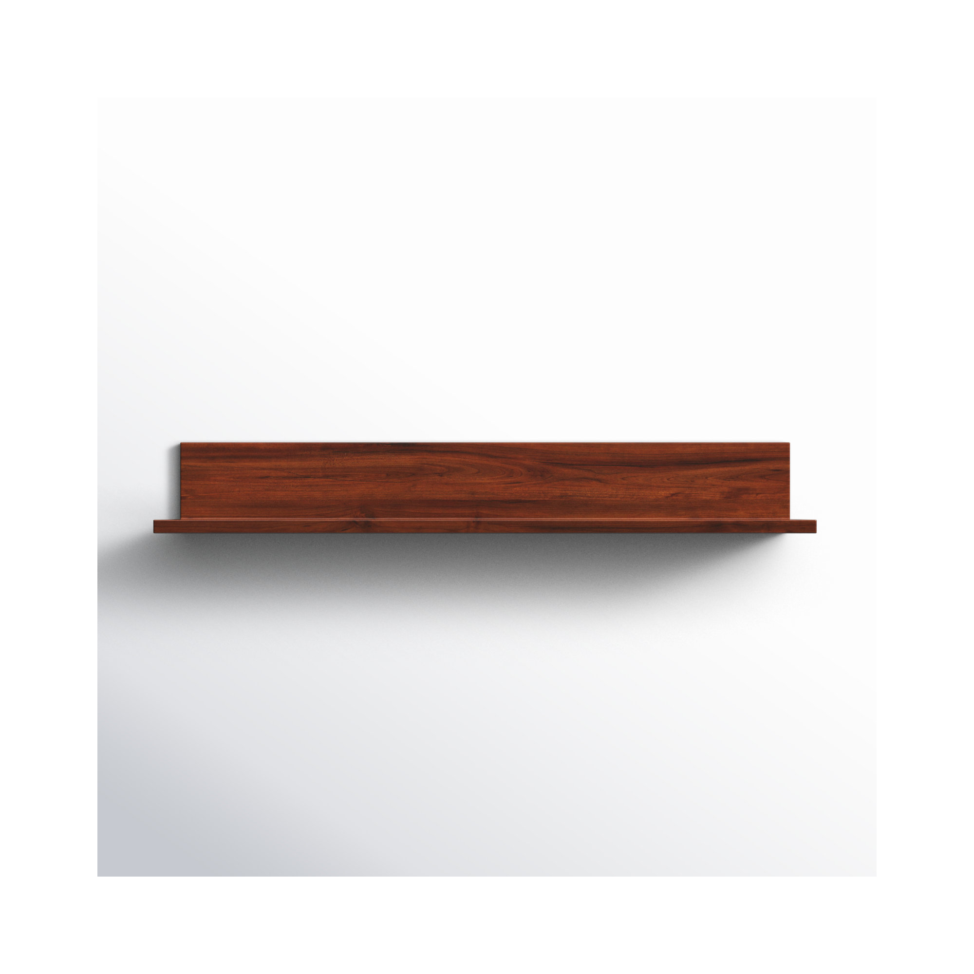 Dezerea Wall Mounted Shelves, Walnut, 3.5'' H X 24'' W X 6.75'' D