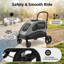 Poussette robuste pour grands chiens jusqu'à 160 lb, chariot pliable pour animaux de compagnie avec roues amortissantes, fenêtres en filet à 360 °-124385566