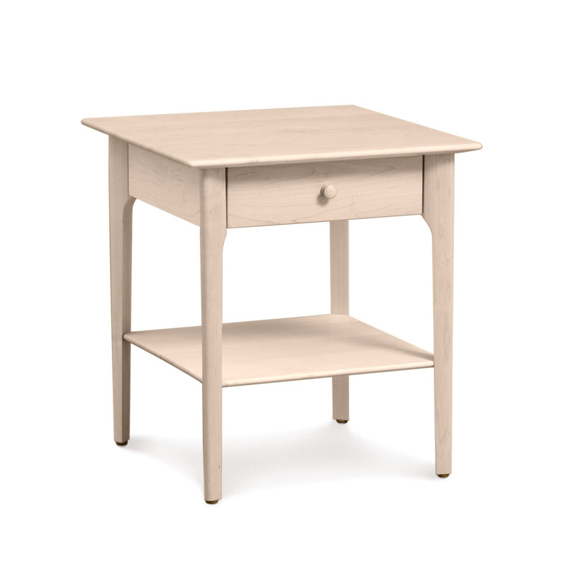 Sarah 1 - Drawer Solid Wood Nightstand, Parchment Maple, 24"