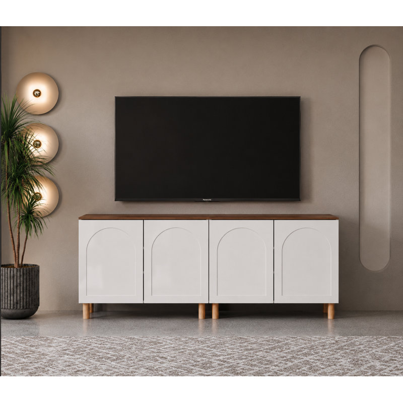 Bohem TV Stand, White Walnut