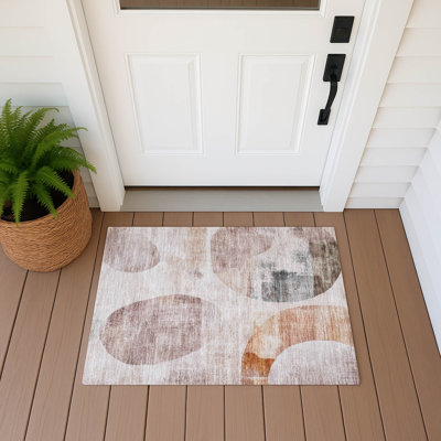 Machine Washable Indoor/Outdoor Chantille ACN2815 Geometric Rug