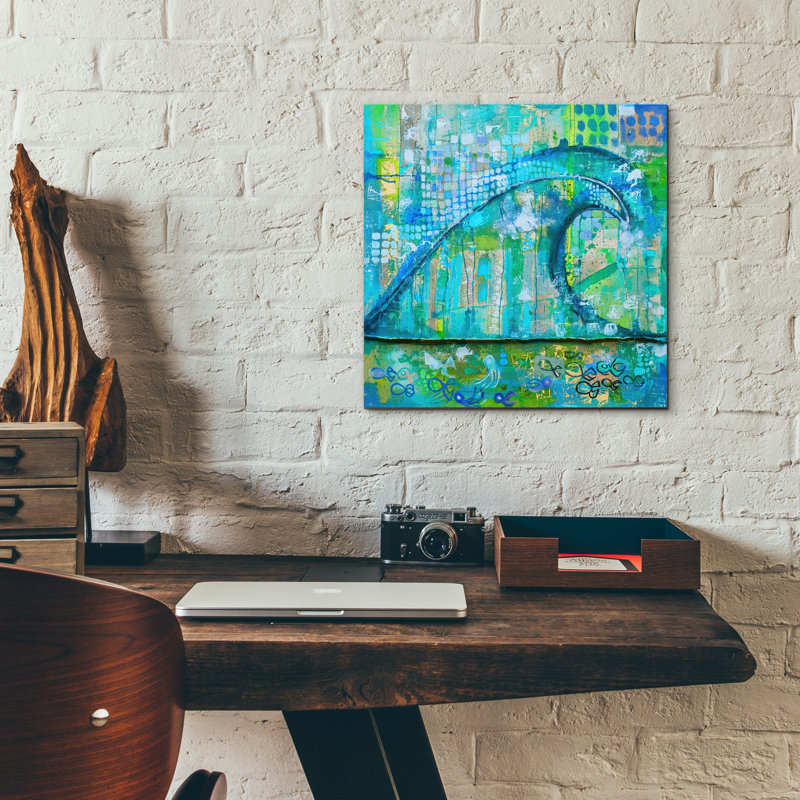 «Wave Fish» par Zwart, H 12 po x l 12 po x P 0,13 po