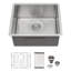 Évier de cuisine encastrable 21 po - Évier de cuisine encastrable 21 po x 18 po x 9 po en acier inoxydable de calibre 16 à profondeur 9 po