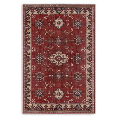 Tapis de couloir en chenille beige rétro rétro antidérapant lavable pour la cuisine dans le couloir du salon