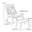 High quality PE rattan rocking chair