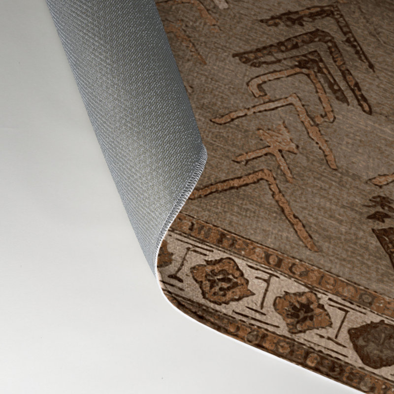 Tapis turc intérieur et extérieur brun, Rectangle 5 pi x 7 pi