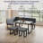 Simple and Stylish 5 - Person Breakfast Nook Dining Table Set-113430897