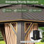 10 pi. L 10 pi. D Pavillon de jardin avec toit en acier galvanisé et structure en métal