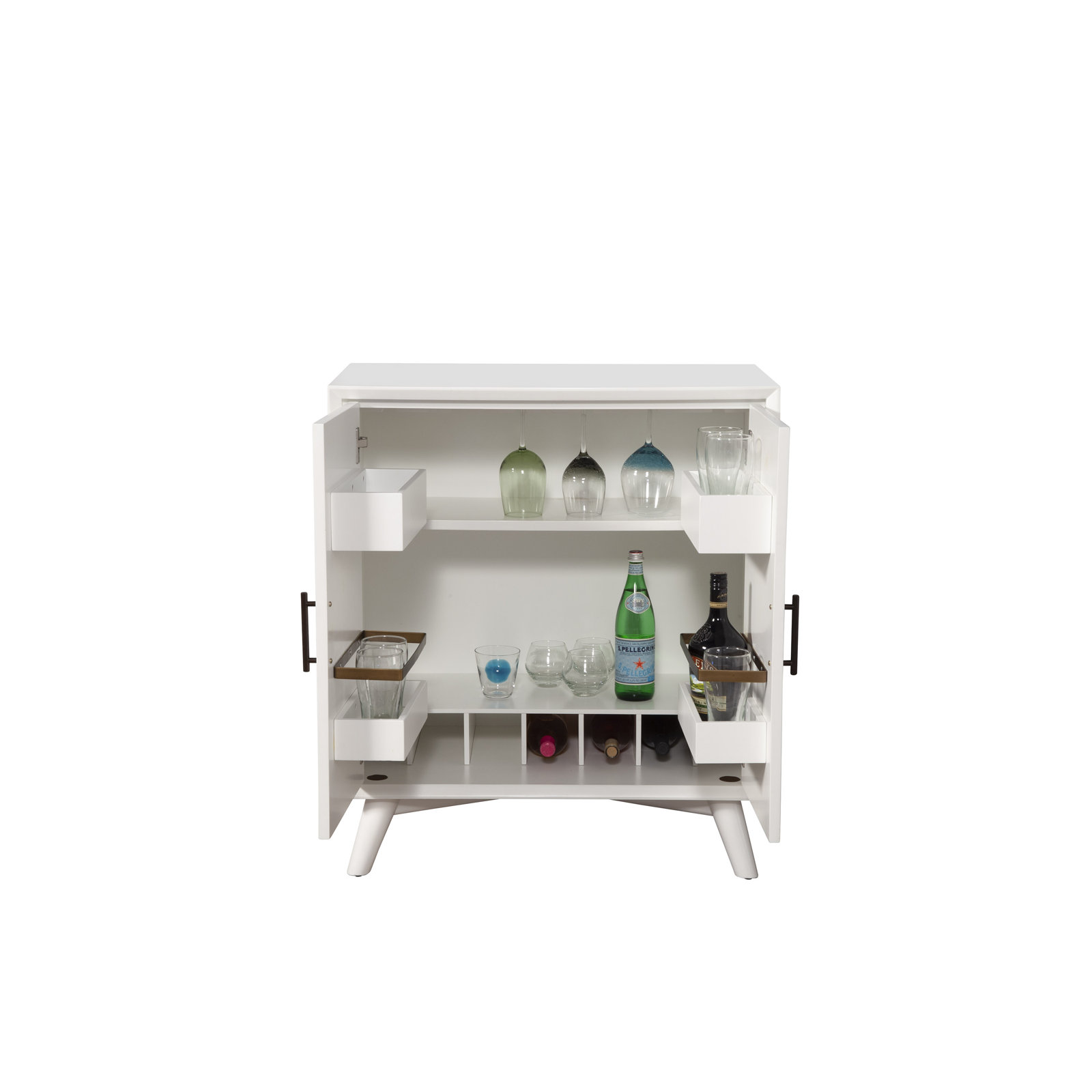 Williams Low Bar Cabinet, White