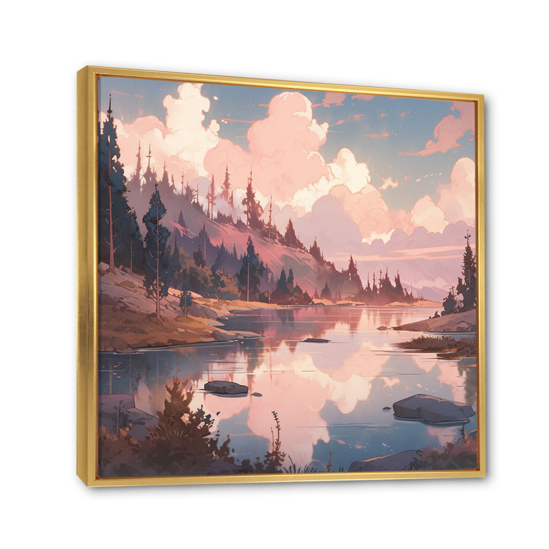 Mountain Majesty II - impression, H 36 po x l 36 po x P 1,5 po, Cadre flottant doré