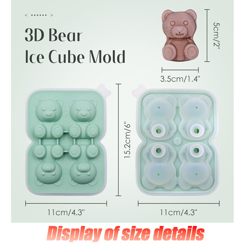 Paquet de 2 plateaux à glaçons en silicone - Moules à glace 3D très grands avec couvercle en forme d'entonnoir anti-fuite | Créez de la glace amusante à losanges / sphères / cubes pour les cocktails, le whisky et le café glacé | Sans BPA, flexibl