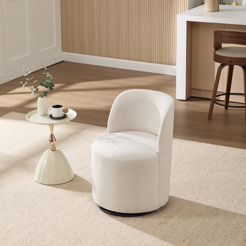 Chaise de salle à manger Mid-Century, Beige