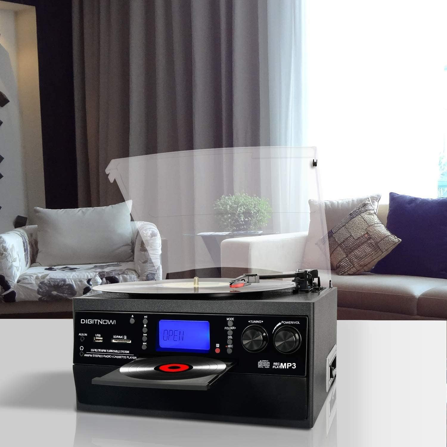 DIGITNOW Bluetooth Record Player with Stereo Speaker & Reviews  display picture 1