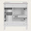 Meuble-lavabo de 30 po avec lavabo en céramique, meuble de salle de bain autoportant moderne avec 2 tiroirs et tablette réglable, meuble-lavabo de salle de bain de style français pour petits espaces-718481249