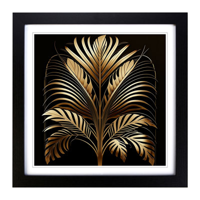 Palm Leaf Art Deco - Framed Print