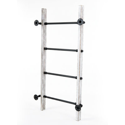 Wall Mounted Solid Wood Blanket Ladder