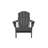 Folding Adirondack Chair With Side Table, 3-Piece Adirondack Chair Set With Wood Texture, Gray(Includes 2 Chairs And 1 Table)-1303019515