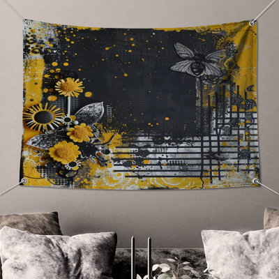 Tapisserie murale insectes - art mural