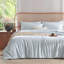 Ensemble d'édredon en vichy rose bleu et bleu-116092564-116092563