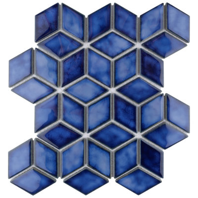 Hudson Rhombus 2" x 3" Porcelain Mosaic Wall & Floor Tile