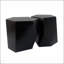 ENSEMBLE DE TABLE À CAFÉ MODERNE MGO avec plateaux Pentagon et Hexagon uniques, finition noire audacieuse et conception stable-412076595