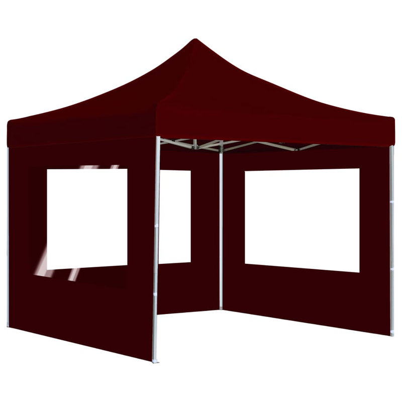 Abney 7.62m x 7.62m Metal Party Tent, 78.74 "H x 78.74 "W x 124 "D, Bordeaux