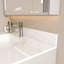 Comptoir de meuble-lavabo en marbre de 37 po, comptoir avec 1 trou pré-percé, comptoir de salle de bain avec lavabo central rectangulaire encastré et dosseret de 4 po de hauteur