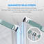 Fully Frameless Hinge Shower Door, SGCC Tempered Glass, Stainless Steel Accessories-139574915-138409594