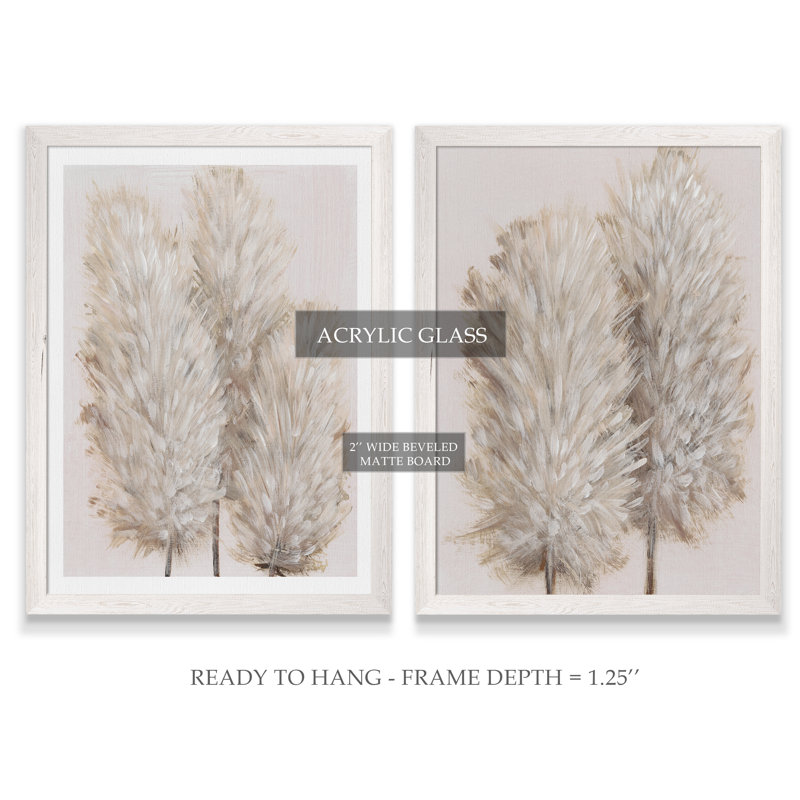 «Pampas Grass III» par Vincent Van Gogh - ensemble de reproductions d'art encadrées, H 20 po x l 16 po x P 1,25 po