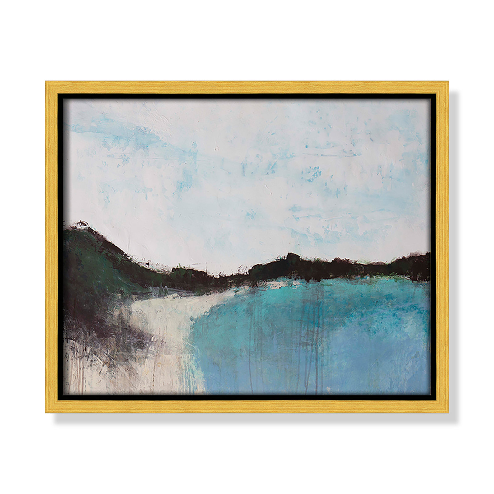 Mountainside Lakeview III by Filippo Ioco, 9.5'' H x 11.5'' W x 2'' D, Gold Framed