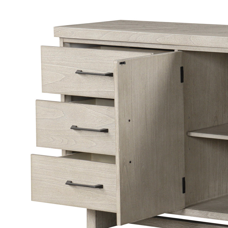 Bartel 60" Solid Wood Server Cabinet with 3 Drawers