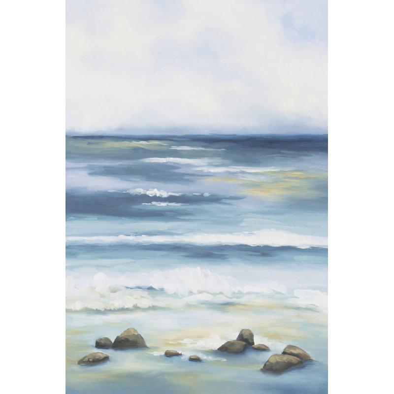 " Blue Crush " by Danusia Keusder Painting Print, 12" H x 8" W