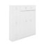 Grand lit escamotable mural avec armoire supérieure, tablettes et garde-robe-1232518376