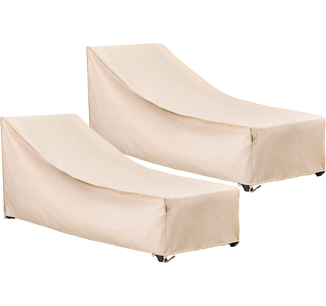 Premium Waterproof Outdoor Patio Chaise Lounge Covers : Latest Rip-Stop Fabric, 3-Year Warranty (Set of 2) F&J Outdoors 