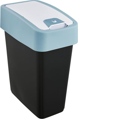 10 Litre Touch Top Outdoor Trash & Recycle Bin