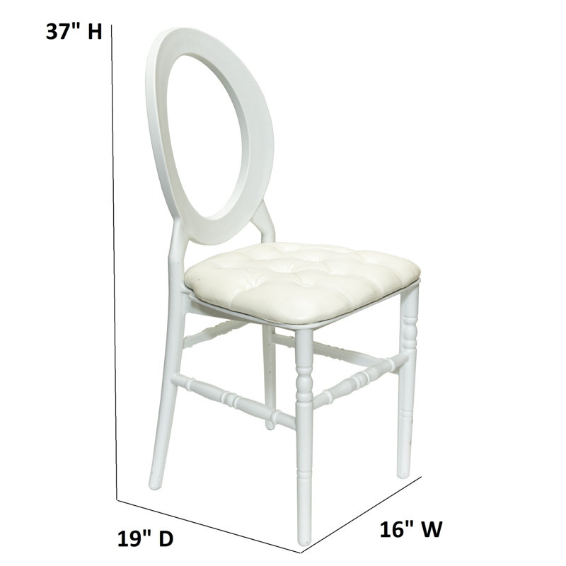 18'' H Stacking Side Chair, White