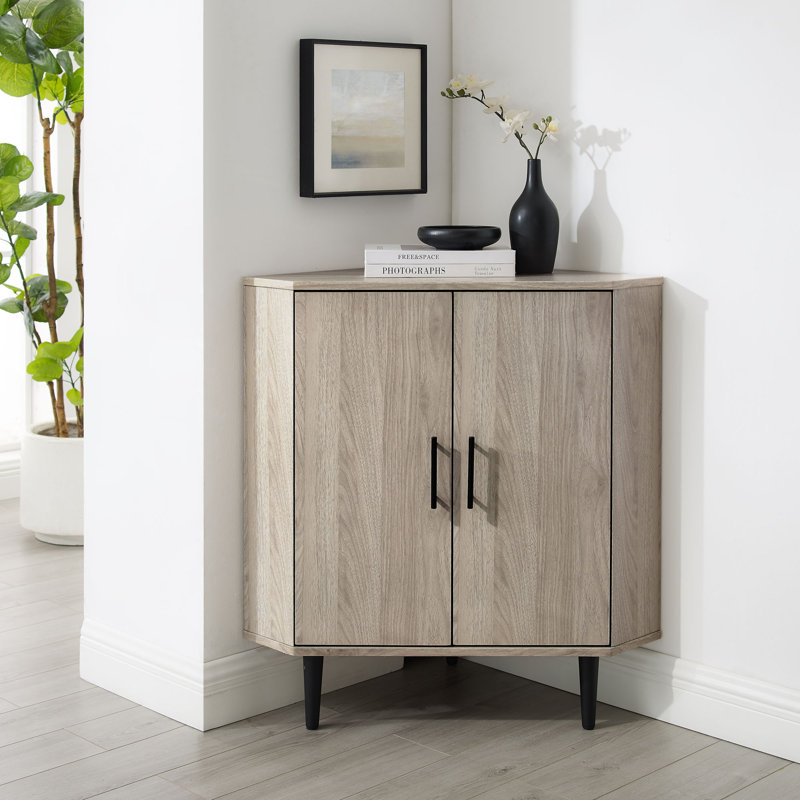 Darlinda Modern 2-Door Accent Cabinet, Birch
