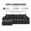 Canapé Boneless, canapé modulaire en L Chenille-129718216-129718218